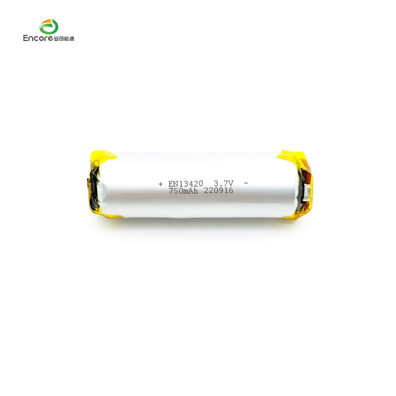 13420 750mAh Silindirik 3.7v lipo pil