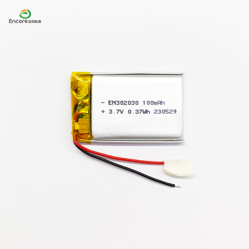 3.7V şarj edilebilir 100mah pil